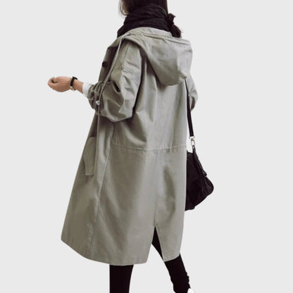Rut | Gabardina larga holgada con capucha