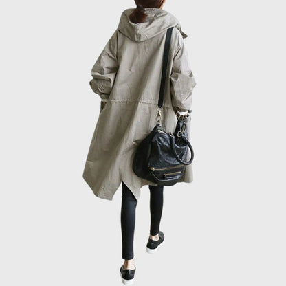 Rut | Gabardina larga holgada con capucha