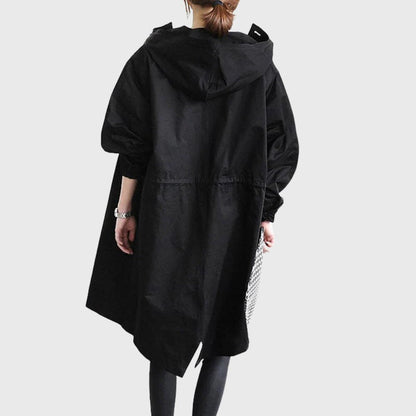 Rut | Gabardina larga holgada con capucha