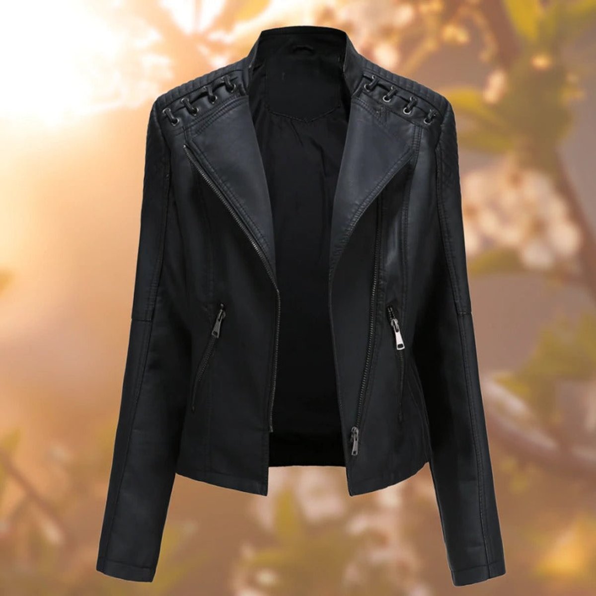 Valentina | Chaqueta de estilo motero con cremallera