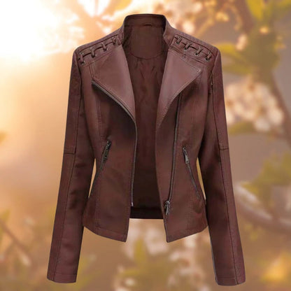 Valentina | Chaqueta de estilo motero con cremallera