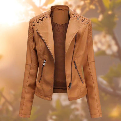Valentina | Chaqueta de estilo motero con cremallera