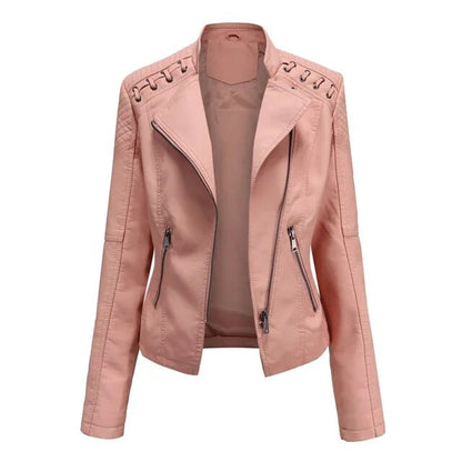 Valentina | Chaqueta de estilo motero con cremallera