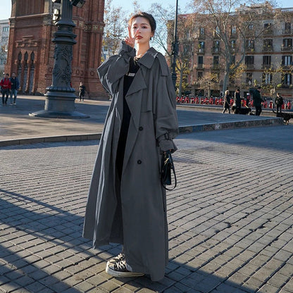 Malena | Gabardina larga oversize cruzada