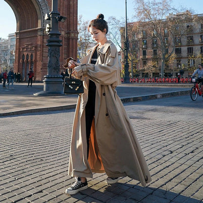 Malena | Gabardina larga oversize cruzada