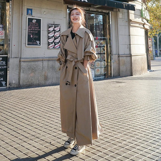 Malena | Gabardina larga oversize cruzada