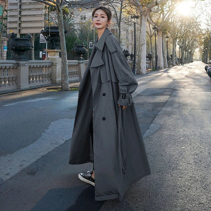Malena | Gabardina larga oversize cruzada