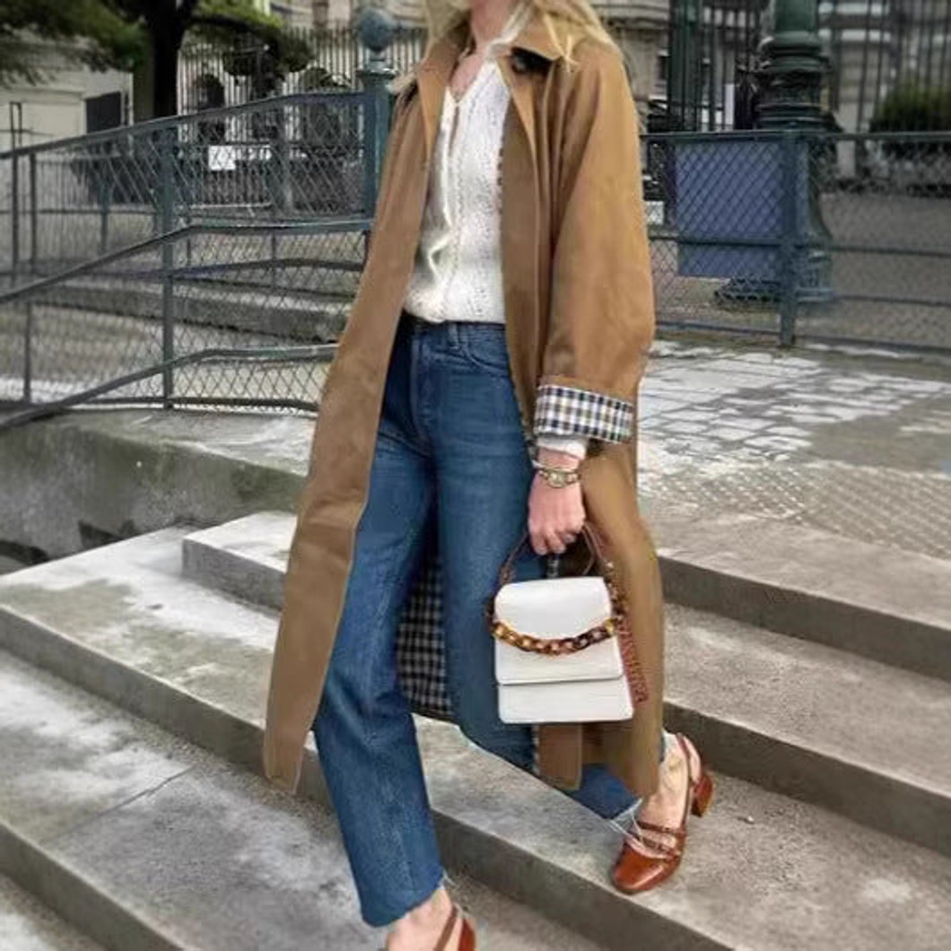 Lucía | Gabardina larga oversize refinada