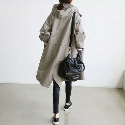 Maite | Abrigo oversize con capucha y botones