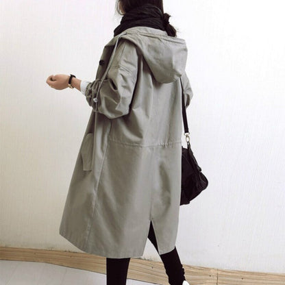 Maite | Abrigo oversize con capucha y botones