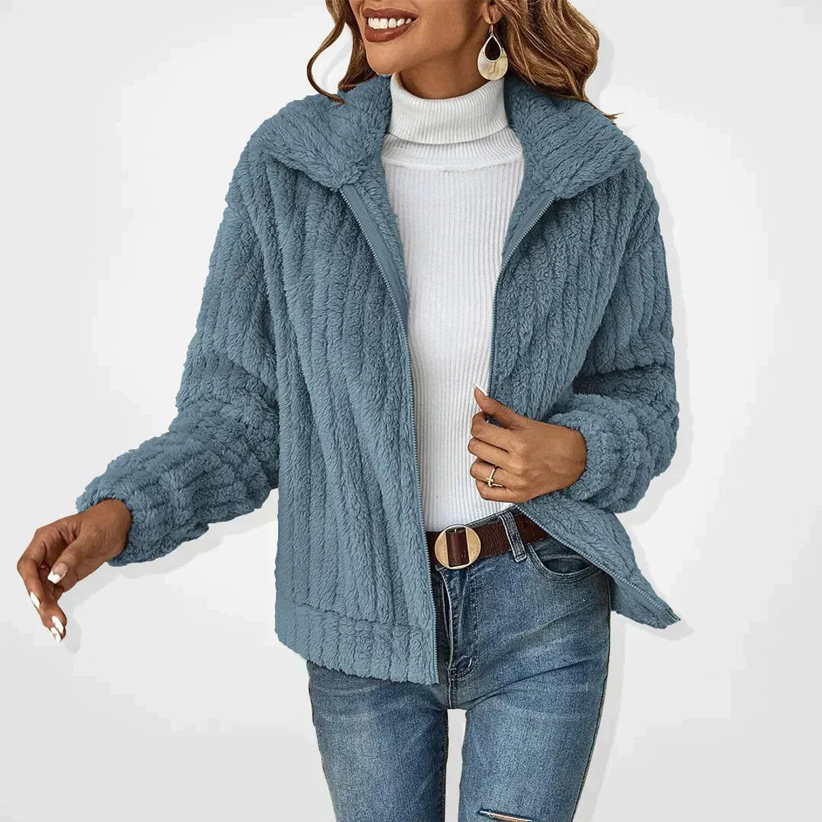 Roberta | Chaqueta acogedora con cremallera