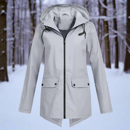 Lorena | Chubasquero largo impermeable con capucha