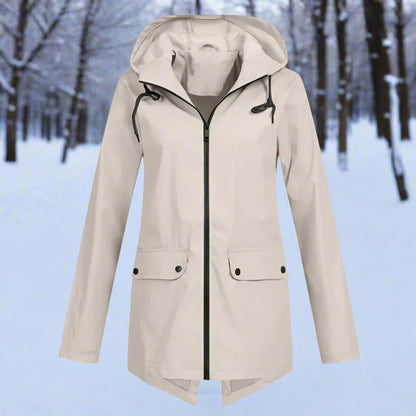 Lorena | Chubasquero largo impermeable con capucha