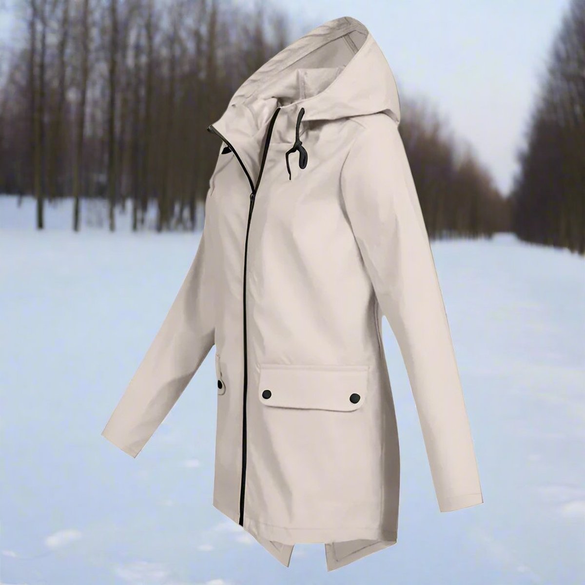 Lorena | Chubasquero largo impermeable con capucha