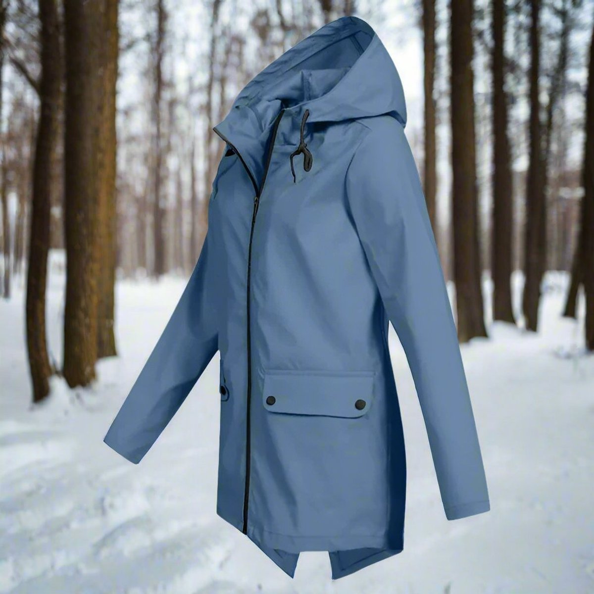 Lorena | Chubasquero largo impermeable con capucha
