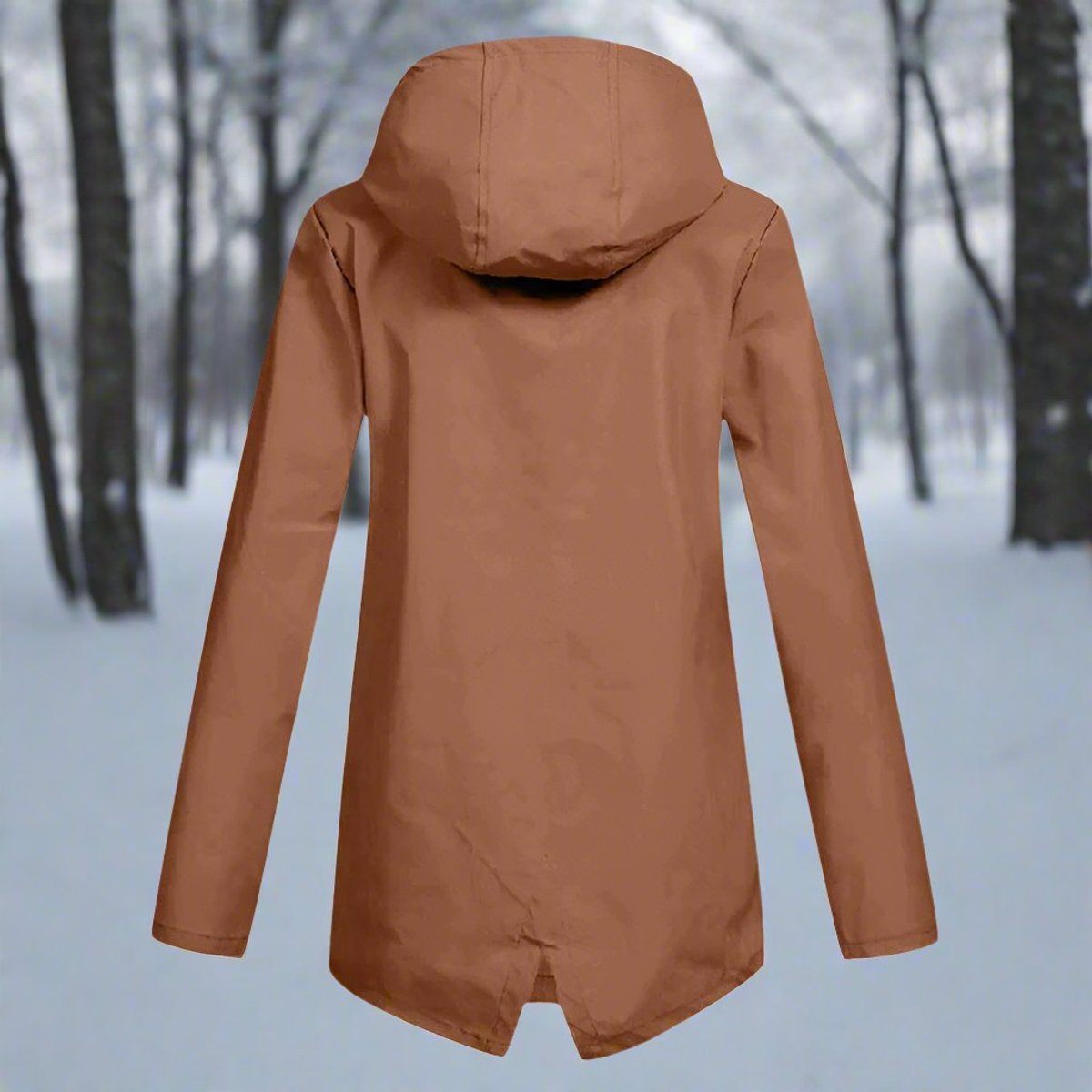 Lorena | Chubasquero largo impermeable con capucha