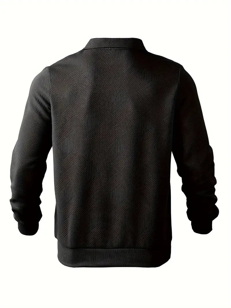 Didier – Jersey vintage con cremallera y diseño geométrico